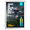 Cadre alu pliable, A0, en onglet, avec film anti-reflet, anodisé argenté, L 871 x P 25 x H 1219 mm