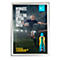 Cadre en aluminium pliable, A2, en onglet, avec film anti-reflet, anodisé argenté, L 450 x P 25 x H 624 mm