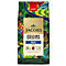 Paquets de café dans une boîte. Jacobs Origins Brésil. Emballage vert à motifs, lettrage doré. Affichage des grains de café et de la machine à café.