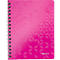 Cahier à double spirale WOW 4639 LEITZ, format A5, ligné, rose