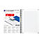 Cahier à spirale Office Oxford, format A5, quadrillé, pack de 5
