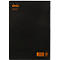 Cahier de notes Rhodia, 48 feuilles, DIN A4, 80g/m², certifié PEFC®, couverture souple, ligné, noir