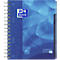 Cahier bleu à spirale avec logo Oxford et impression.