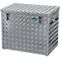Caisse de transport, tôle d'aluminium à damier, avec sangles de maintien, 234 L