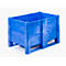 Caisse-palette, à parois fermées, 500 L, bleu