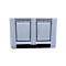 Caisse-palette Big Box 680 l, L 1200 x P 1000 x H 790 mm, fermée, gris argenté, 3 patins