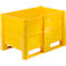 Caisse-palette en polyéthylène, à parois fermées, 500 L, jaune