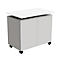 Caisson d'appoint SOLUS PLAY, mobile, 2 portes battantes, L 800 x P 500 x H 720 - 1080 mm, blanc