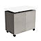 Caisson d'appoint SOLUS PLAY, mobile, 2 portes battantes, L 800 x P 500 x H 720 - 1080 mm, Ceramic grey