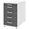 Caisson d'extension BARI, tiroir plumier, 4 tiroirs, verrouillable, l. 433 x P 800 x H 720 mm, blanc/anthracite