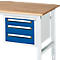 Caisson de dessous de table, tiroir 1 x 90 mm + 2 x 120 mm