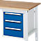 Caisson de dessous de table, tiroir 2 x 150 mm + 1 x 180 mm