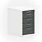 Caisson fixe NEVADA, l. 430 x P 600 x H 740 mm, blanc/gris foncé 