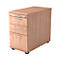 Caisson fixe ULM, 1 tiroir-plumier, 2 tiroirs, 1 tiroir à dossiers suspendus, l. 428 x P 800 x H 720-760 mm, coloris noyer