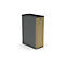 Caisson haut Big Tower BEXXSTAR, 3 étagères, gauche, verrouillable, L 400 x P 800 x H 1155 mm, gris foncé/chêne