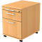 Caisson mobile, 1 tiroir, 1 tiroir-plumier, l. 428 x P 580 x H 590 mm, coloris hêtre