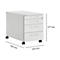 Caisson mobile 1233 - L 435 x P 765 x H 577 mm - 3 tiroirs + 1 tiroir à ustensiles - verrouillable - poignées rondes - gris clair - notre marque Schäfer Shop Select 