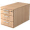 Caisson mobile, 3 tiroirs, 1 tiroir-plumier, l. 428 x P 800 x H 512 mm, coloris chêne