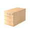 Caisson mobile, 3 tiroirs, 1 tiroir-plumier, l. 428 x P 800 x H 512 mm, érable