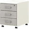 Caisson mobile 333 TEMPIO, en bois, 3 tiroirs (1 avec serrure), L 430 x P 500 x H 550 mm, blanc/béton