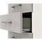 Caisson mobile 333 TEMPIO, en bois, 3 tiroirs (1 avec serrure), L 430 x P 500 x H 550 mm, blanc/béton