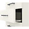 Caisson mobile 333 TEMPIO, en bois, 3 tiroirs (1 avec serrure), L 430 x P 500 x H 550 mm, blanc/blanc