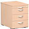 Caisson mobile ALICANTE, 3 tiroirs, l. 430 x P 600 x H 566 mm, coloris hêtre