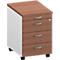 Caisson mobile ARLON-OFFICE, l. 420 x P 560 x H 585 mm, noix Canaletto