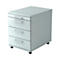 Caisson mobile avec 3 tiroirs, gris clair