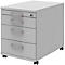 Caisson mobile BARI, tiroir plumier, 3 tiroirs, verrouillable, l. 432 x P 577 x H 538 mm, gris clair