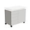 Caisson mobile d'extension SOLUS PLAY, 4 tiroirs, 1 porte battante, l. 800 x P 500 x H 720 - 1080 mm, blanc