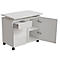 Caisson mobile d'extension SOLUS PLAY, 4 tiroirs, 1 porte battante, l. 800 x P 500 x H 720 - 1080 mm, blanc