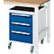 Caisson mobile de dessous de table, tiroir 2 x 150 mm + 1 x 180 mm