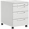 Caisson mobile LOGIN - 3 tiroirs et 1 tiroir à ustensiles - L 432 x P 580 x H 595 mm - verrouillage central - gris clair - notre marque Schäfer Shop Select 