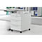 Caisson mobile LOGIN - 3 tiroirs et 1 tiroir à ustensiles - L 432 x P 580 x H 595 mm - verrouillage central - gris clair - notre marque Schäfer Shop Select 