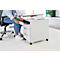 Caisson mobile LOGIN - 3 tiroirs et 1 tiroir à ustensiles - L 432 x P 580 x H 595 mm - verrouillage central - gris clair - notre marque Schäfer Shop Select 