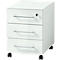 Caisson mobile MONTERIA, 3 tiroirs avec retour automatique, l. 400 x P 500 x H 550 mm, blanc