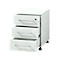 Caisson mobile MONTERIA, 3 tiroirs avec retour automatique, l. 400 x P 500 x H 550 mm, blanc