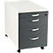 Caisson mobile NEVADA, l. 430 x P 600 x H 600 mm, blanc/gris foncé 