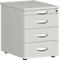 Caisson mobile PALENQUE, 3 tiroirs, l. 430 x P 600 x H 566 mm, gris clair