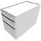 Caisson mobile QUANDOS BOX, 1 + 1 tiroirs, tiroir à dossiers suspendus, l. 430 x P 800 x H 570 mm, blanc
