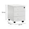 Caisson mobile Schäfer Shop Pure 333, 3 tiroirs, verrouillables, poignées métalliques, tôle d'acier thermolaquée, L 420 x P 600 x H 570 mm, gris clair