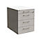 Caisson mobile SOLUS PLAY, 1 + 3 tiroirs, avec poignée, l. 430 x P 600 x H 562 mm, ceramic grey