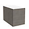 Caisson mobile SOLUS PLAY, 1 + 3 tiroirs, sans poignée, l. 430 x P 777 x H 562 mm, ceramic grey