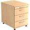 Caisson mobile TARA, 3 tiroirs, l. 428 x P 580 x H 590 mm, coloris érable