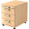 Caisson mobile TARVIS, 1 tiroir-plumier, verrouillable, 3 tiroirs, l. 428 x P 580 x H 590 mm, coloris érable