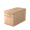 Caisson mobile ULM , 1 tiroir-plumier, 1 tiroir, tiroir à dossiers suspendus, l. 428 x P 800 x H 512 mm, coloris chêne