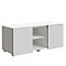 Caisson multi-usage SOLUS PLAY, 2 portes coulissantes, 2 compartiments ouverts, sans poignée, l. 1350 x P 523 x H 583 mm, blanc