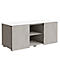 Caisson multi-usage SOLUS PLAY, 2 portes coulissantes, 2 compartiments ouverts, sans poignée, l. 1350 x P 523 x H 583 mm, gris céramique