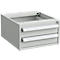 Caisson pour tables de travail, fermeture centrale, avec protection ESD, L 450 x P 520 mm, 2 tiroirs